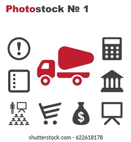 Truck Icon Vector flat design style