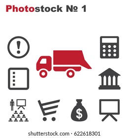 Truck Icon Vector flat design style