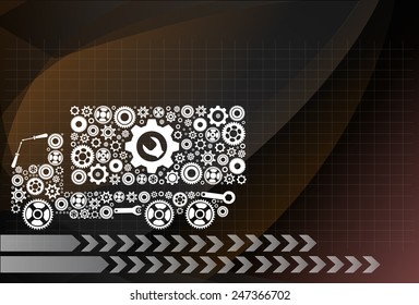 Truck icon, vector Illustration eps 10