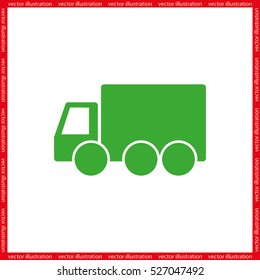 Truck icon vector illustration eps10. Isolated badge for website or app - stock infographics