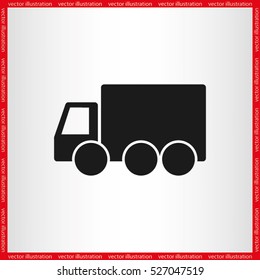 Truck icon vector illustration eps10. Isolated badge for website or app - stock infographics