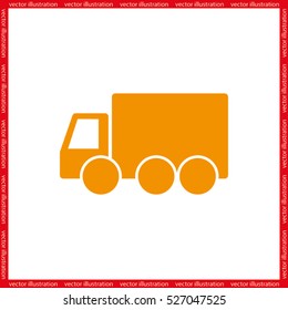 Truck icon vector illustration eps10. Isolated badge for website or app - stock infographics