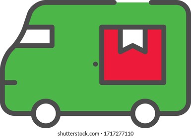 truck icon vector illustration flat