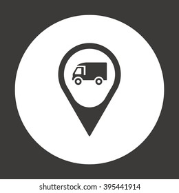 Truck  icon, vector illustration. Flat design style