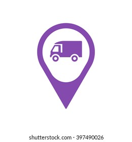 Truck  icon, vector illustration. Flat design style