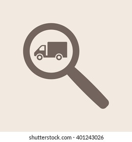 Truck  icon, vector illustration. Flat design style