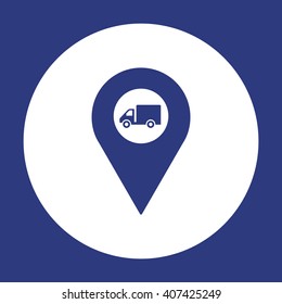 Truck  icon, vector illustration. Flat design style