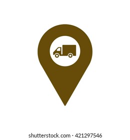 Truck  icon, vector illustration. Flat design style