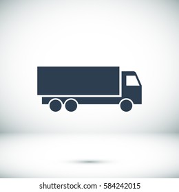 Truck icon, vector illustration. Flat design eps 10