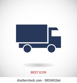 Truck icon, vector illustration. Flat design eps 10
