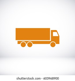 Truck icon, vector illustration. Flat design eps 10