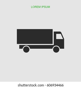 Truck icon, vector illustration. Flat design eps 10