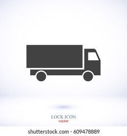 Truck icon, vector illustration. Flat design eps 10