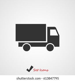 Truck icon, vector illustration. Flat design eps 10