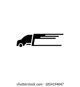 Truck icon vector illustration. logistics or delivery service logo.