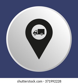 Truck icon, vector illustration.Flat design style