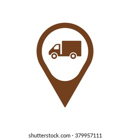 Truck icon, vector illustration.Flat design style
