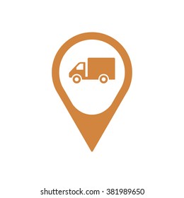 Truck icon, vector illustration.Flat design style