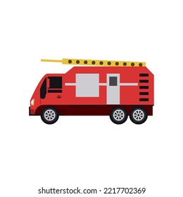 truck icon vector image red color with white background