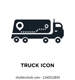 Truck icon vector isolated on white background, Truck transparent sign