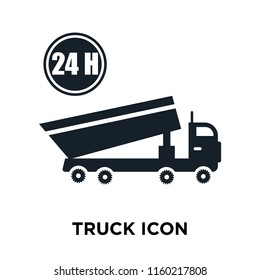 Truck icon vector isolated on white background, Truck transparent sign