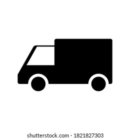 Truck icon. Vector icon of the truck isolated on a white background.