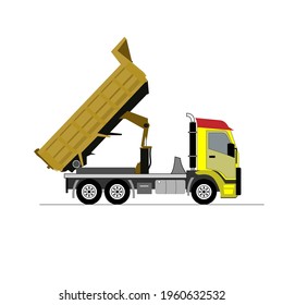 Lkw-Symbol, Vektorgrafik einzeln auf weißem Hintergrund. Illustration