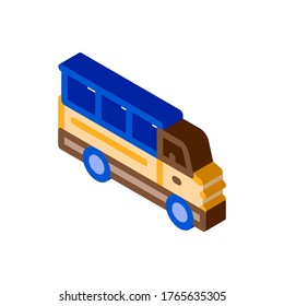 Truck Icon Vector. Isometric Truck sign. color isolated symbol illustration