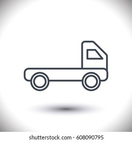 Truck icon vector line
