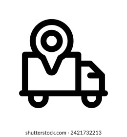 truck icon. vector line icon for your website, mobile, presentation, and logo design.