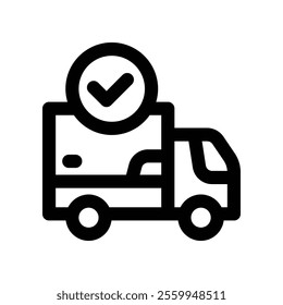 truck icon. vector line icon for your website, mobile, presentation, and logo design.