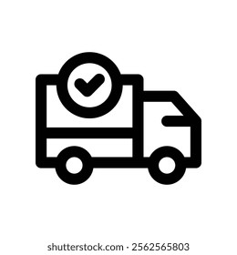 truck icon. vector line icon for your website, mobile, presentation, and logo design.