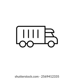 Truck icon Vector logo outline