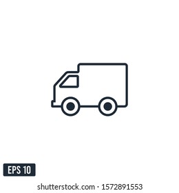 truck icon vector logo template design element