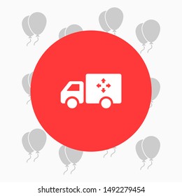 Truck icon Vector icon . Lorem Ipsum Illustration design