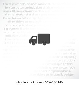 Truck icon Vector icon . Lorem Ipsum Illustration design
