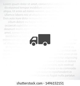 Truck icon Vector icon . Lorem Ipsum Illustration design