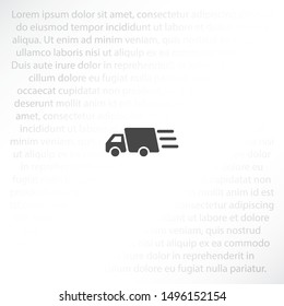 Truck icon Vector icon . Lorem Ipsum Illustration design