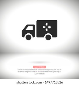 Truck icon Vector icon . Lorem Ipsum Illustration design
