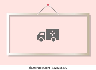 Truck icon Vector icon . Lorem Ipsum Illustration design