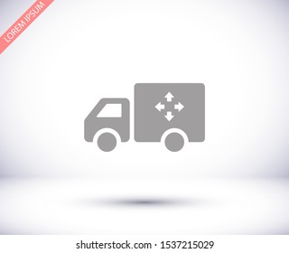 Truck icon Vector icon . Lorem Ipsum Illustration design