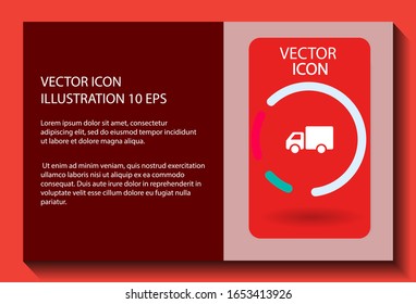 Truck icon Vector icon . Lorem Ipsum Illustration design