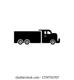 Vector de icono del camión en fondo blanco