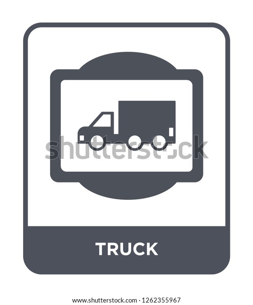 truck icon vector on white background, truck\
trendy filled icons from Traffic signs collection, truck simple\
element illustration