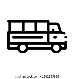 Truck Icon Vector. Outline Truck Sign. Isolated Contour Symbol Illustration