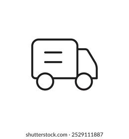 Truck icon Vector set outline