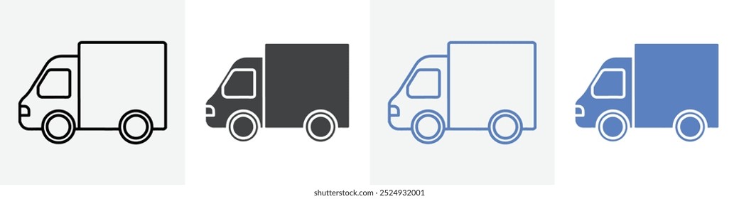 truck icon vector set use for web