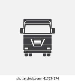 truck icon vector, solid logo illustration, pictogram isolated on white