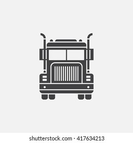 truck icon vector, solid logo illustration, pictogram isolated on white