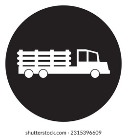 diseño del logotipo de la ilustración de la plantilla del vector de icono de camión